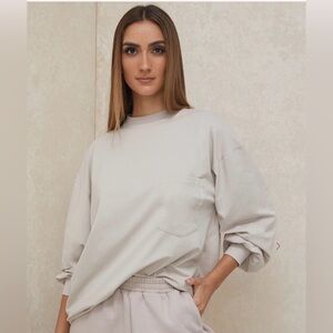 House of CB Cream Strata Long Sleeve Shirt